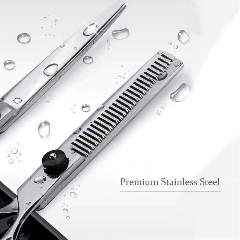 Fcysy Hair Cutting Scissors Set, Barber Scissors Thinning Shears, Professional Salon Haircutting Tools - Image 4